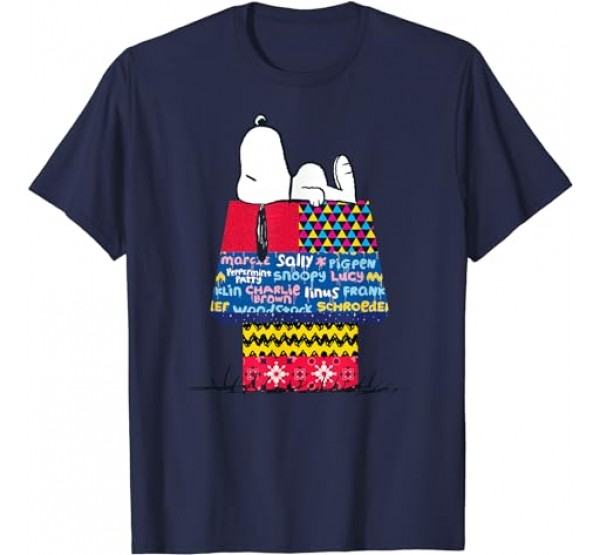 Peanuts - Snoopy Patchwork Doghouse T-Shirt Peanuts - Snoopy Patchwork Doghouse T-Shirt